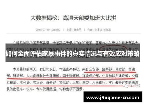 如何全面评估家暴事件的真实情况与有效应对策略